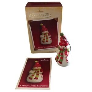Hallmark Ornament A Happy Little Snowman 2005 Holiday Christmas Keepsake